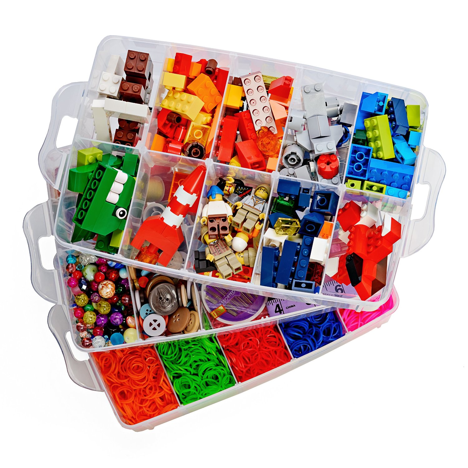 Arts Crafts Bin Hobby Toy Storage Perler Beads Jewelry Legos Multi
