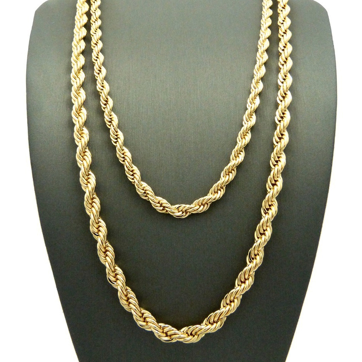 Gold Plated English Rope Chain Necklace Choose Length Tanga