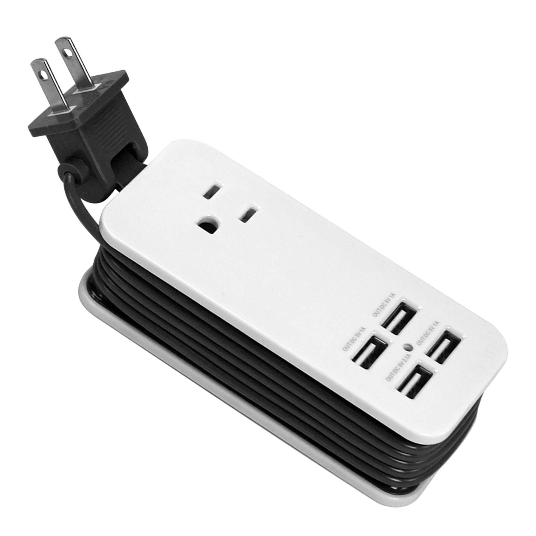 Travel Power Strip with 4 USB Ports & 4Foot Cord Tanga