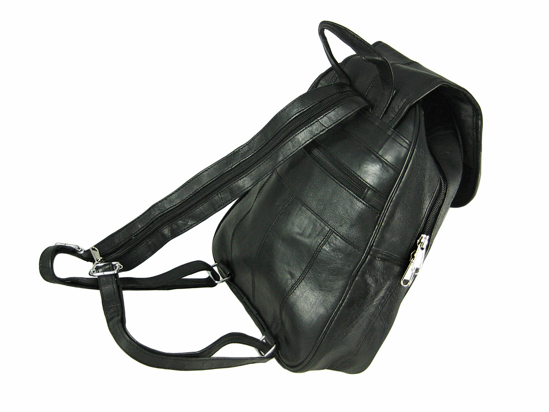 Black Leather Backpack/Sling Bag Purse Womens Backpack Purses Tanga