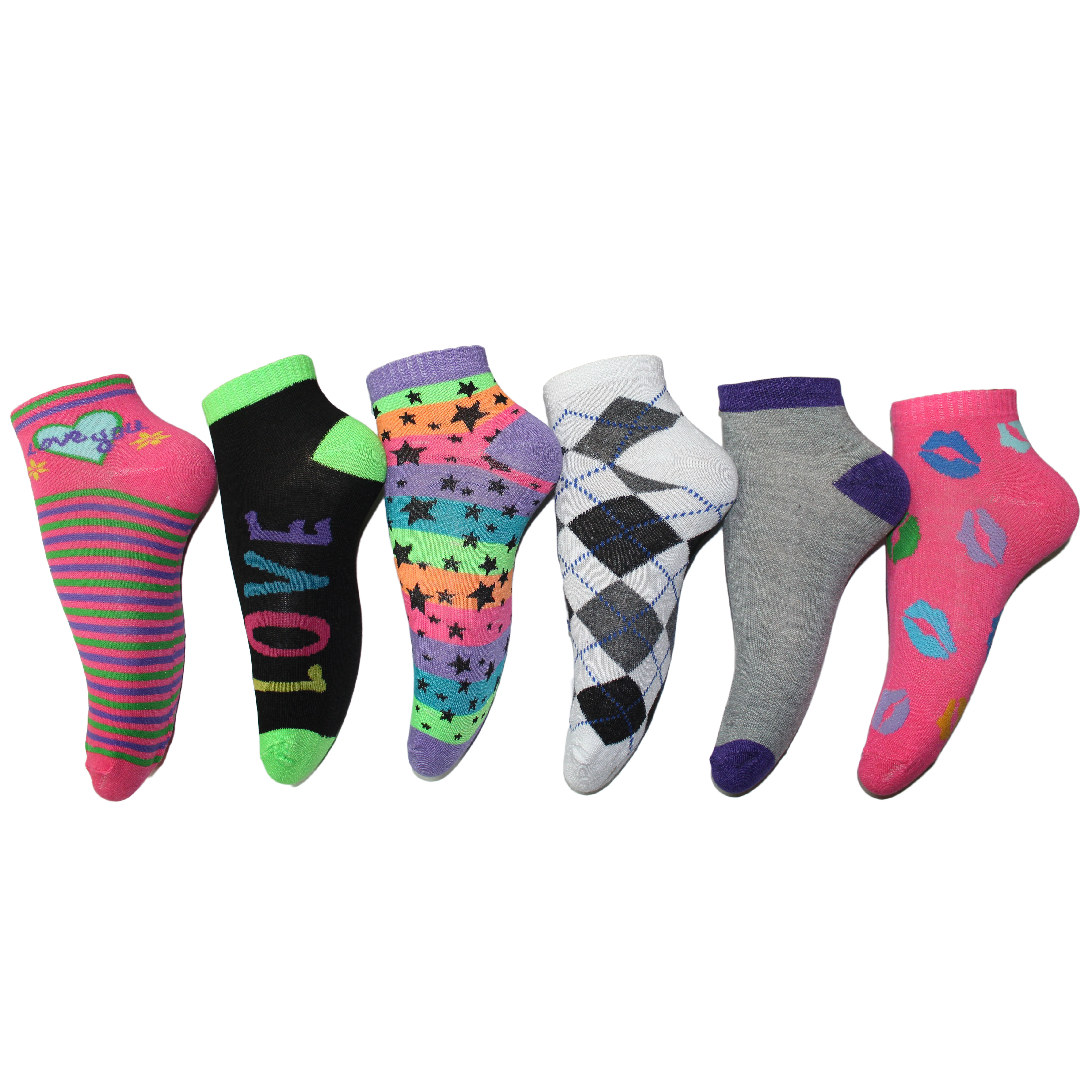 18 Pairs Frenchic Hip, Funky & Vibrant Women's Fashion Ankle Socks
