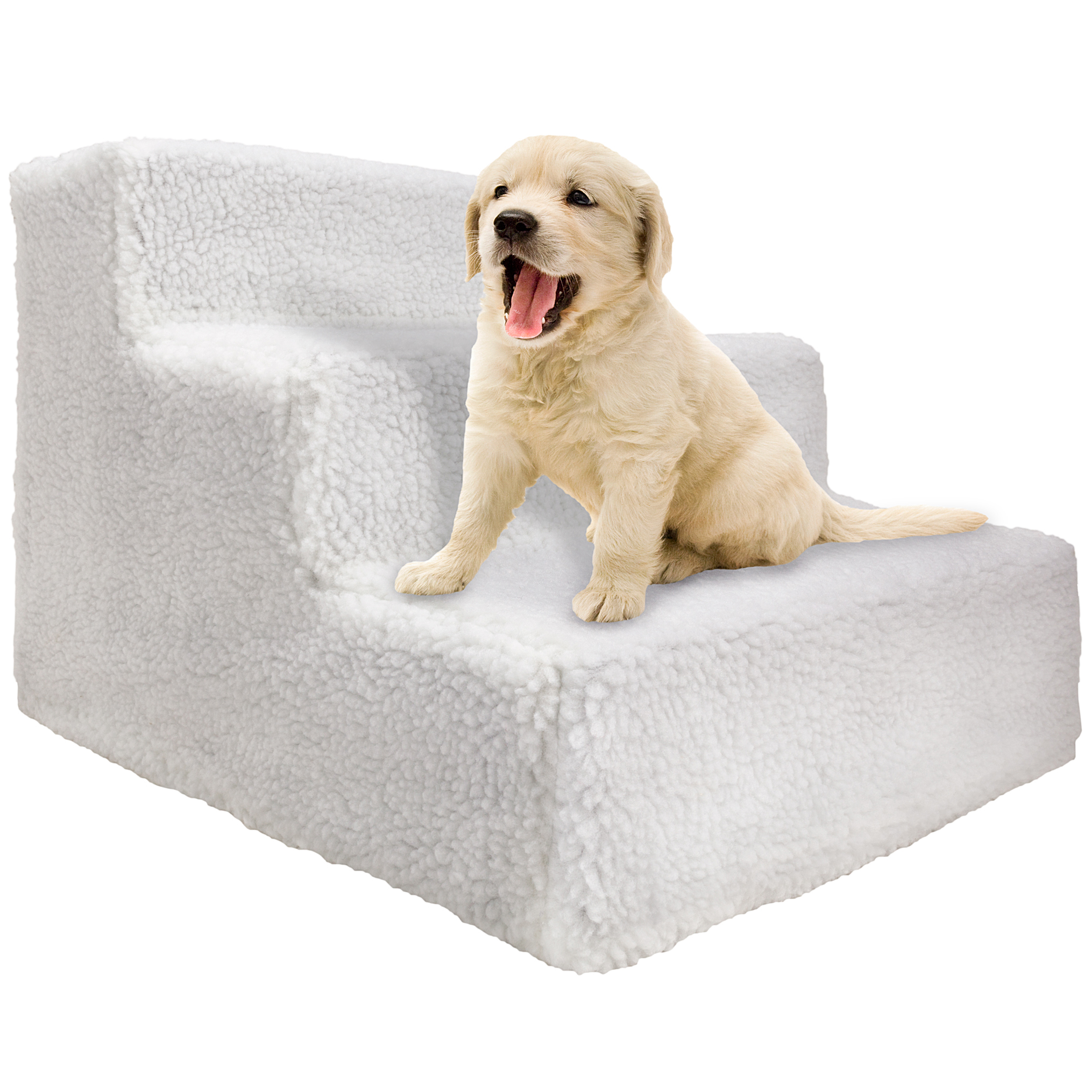 3Step Portable Pet Stairs with Removable Fleece Cover Tanga