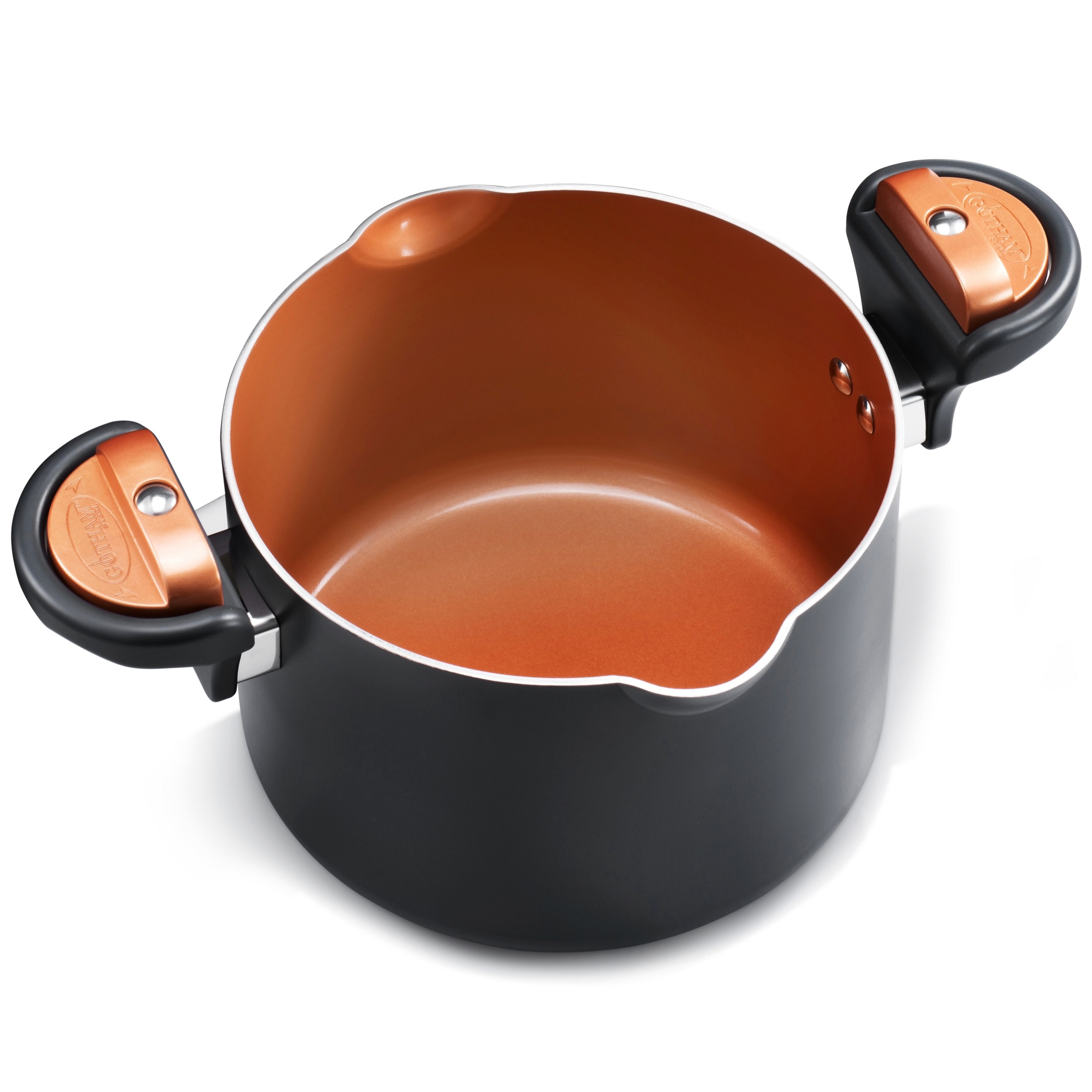 Gotham Steel 5QT Pasta Pot with Glass Strainer Lid Tanga