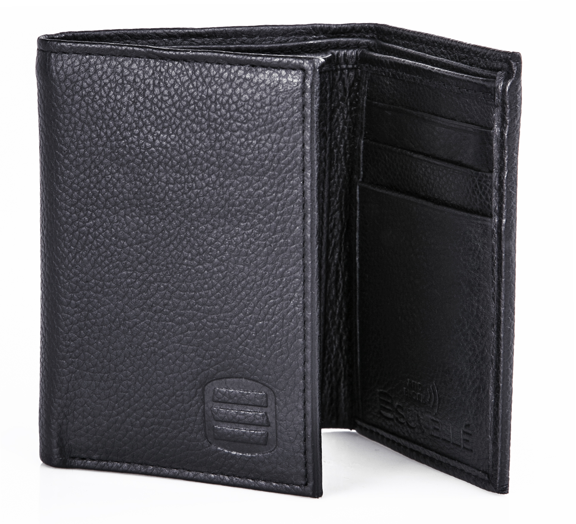 Suvelle Men's RFID Genuine Leather Trifold Wallet Tanga