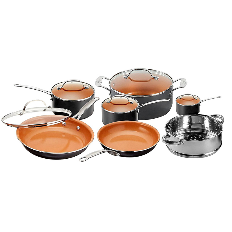 Gotham Steel 12 Piece All in One Nonstick Copper Cookware Set Tanga