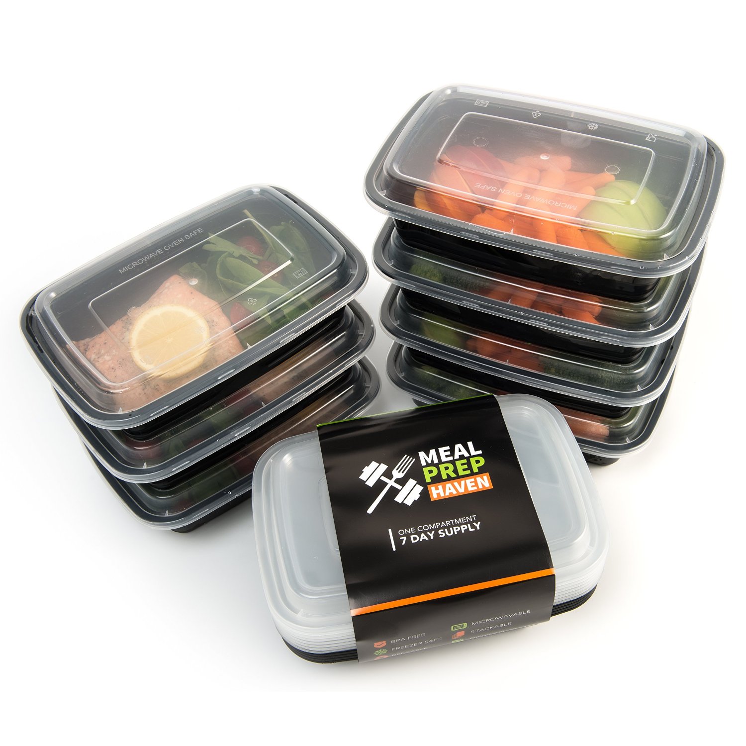 7Pack Reusable Bento Food Containers for Meal Prep Tanga