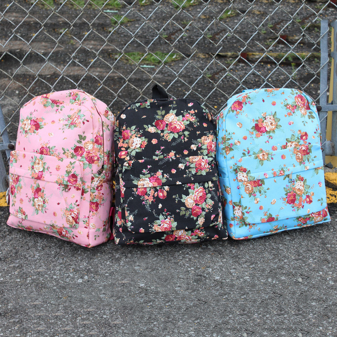 Back To School Floral Backpacks Assorted Colors BelleChic