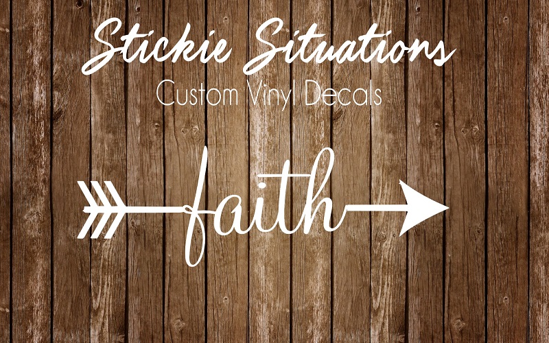 Faith Arrow Vinyl Decal BelleChic