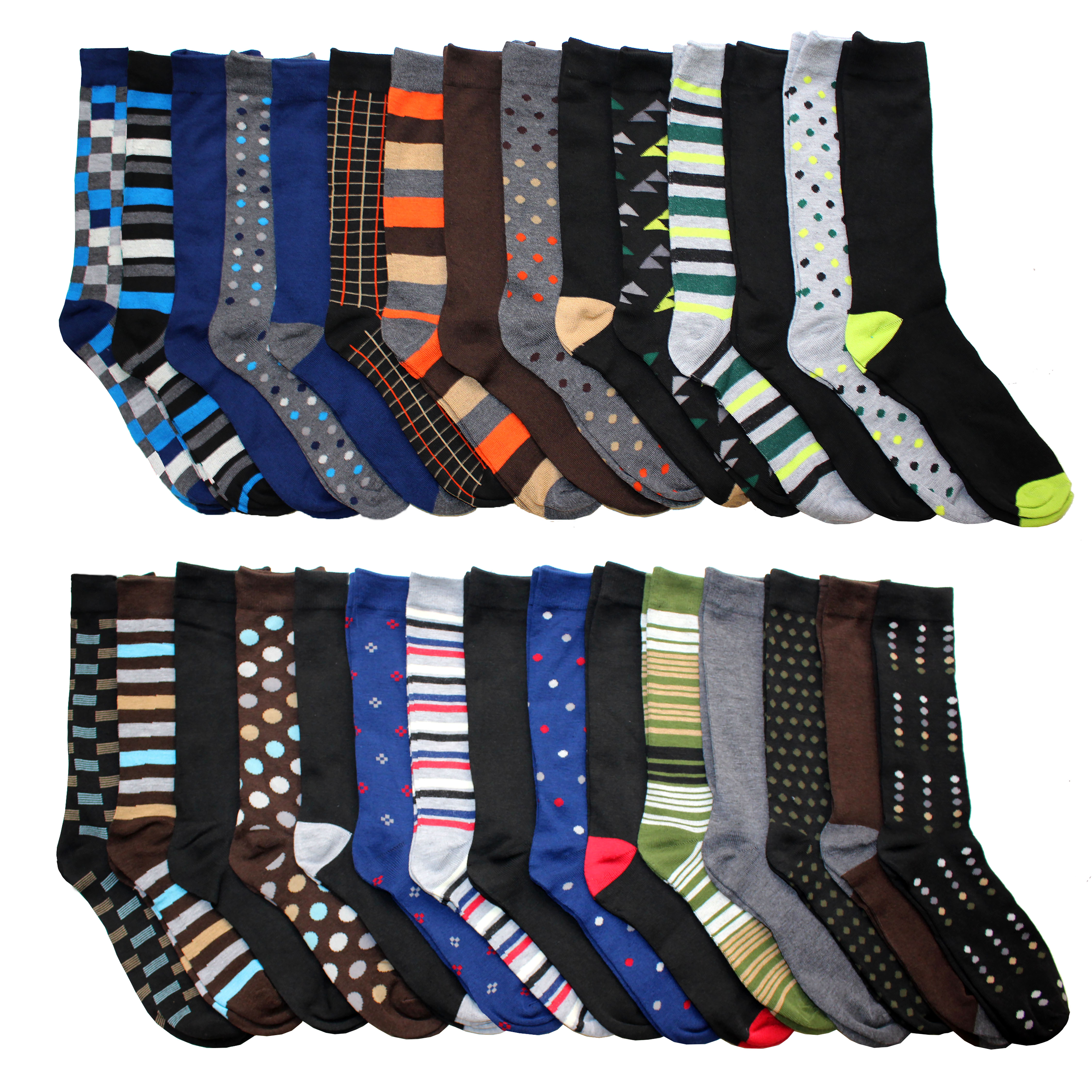 30 Pair John Weitz Men's Casual Dress Socks Tanga