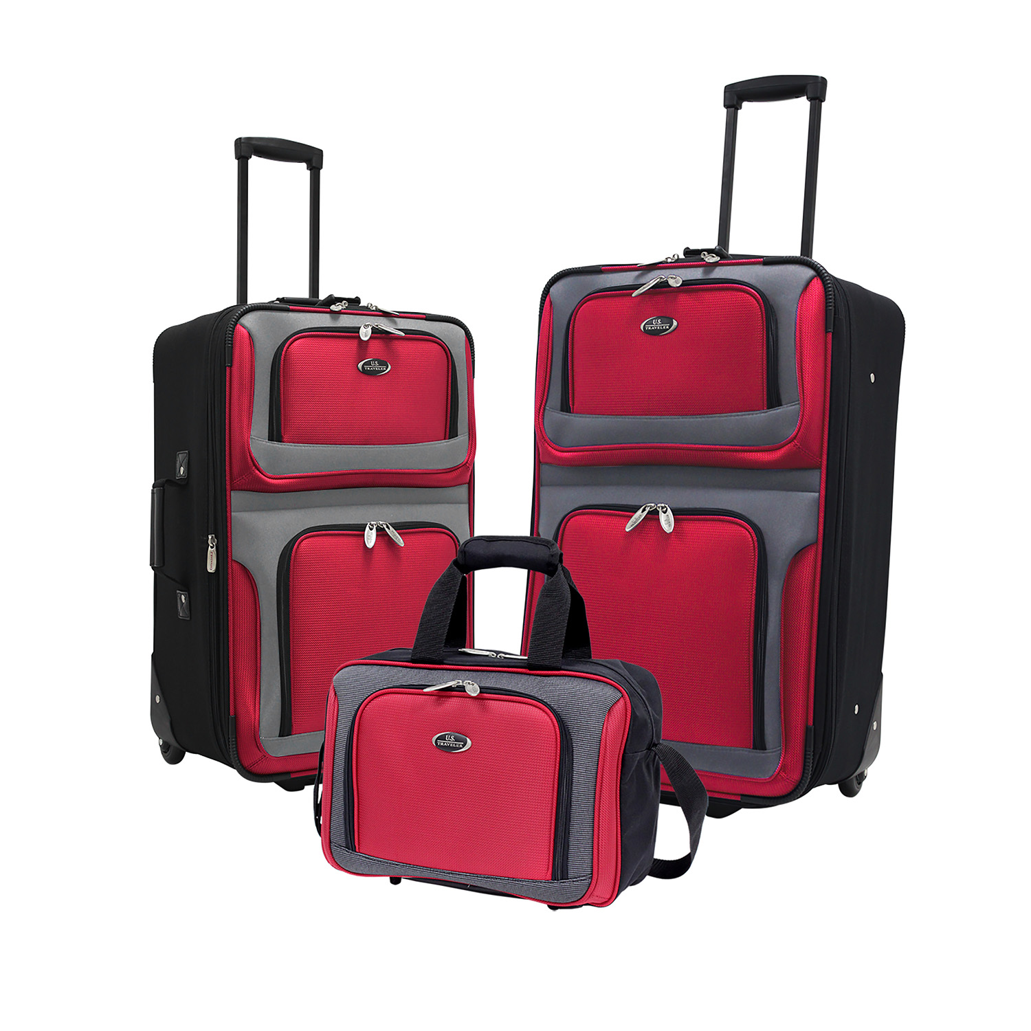 US Traveler New Yorker 3Piece Lightweight Expandable Rolling Luggage
