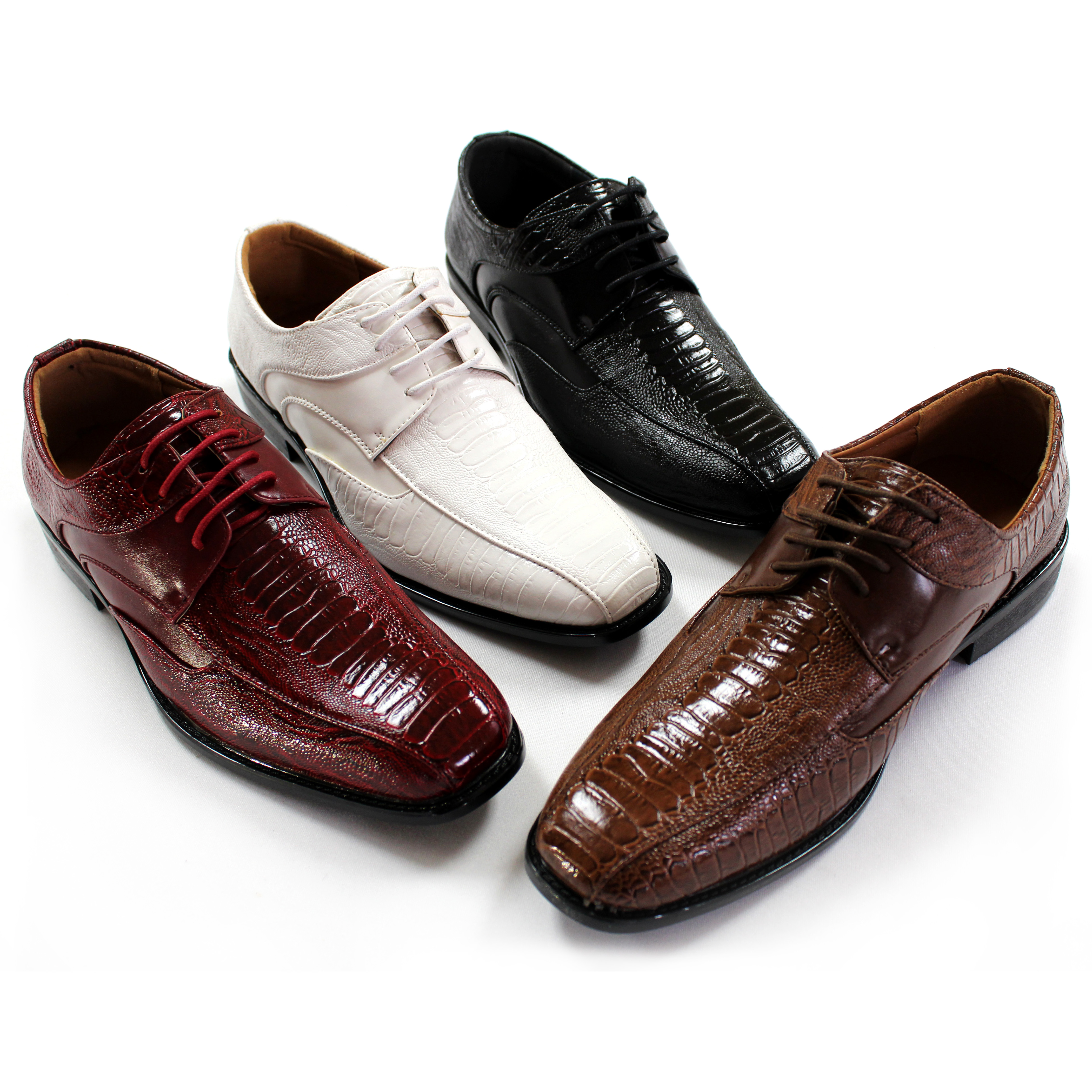 Parrazo Men's RoundToe Laceup Oxford Dress Shoes Tanga