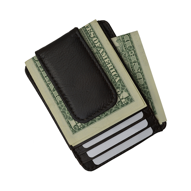 Genuine Leather Money Clip Wallet BelleChic