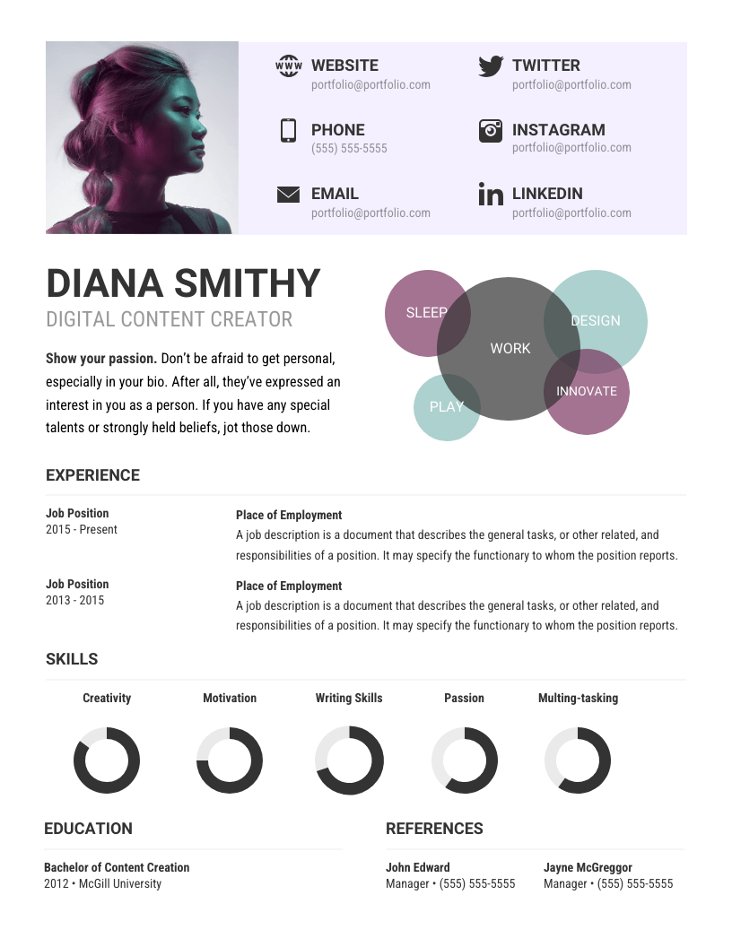Creative Infographic Resume