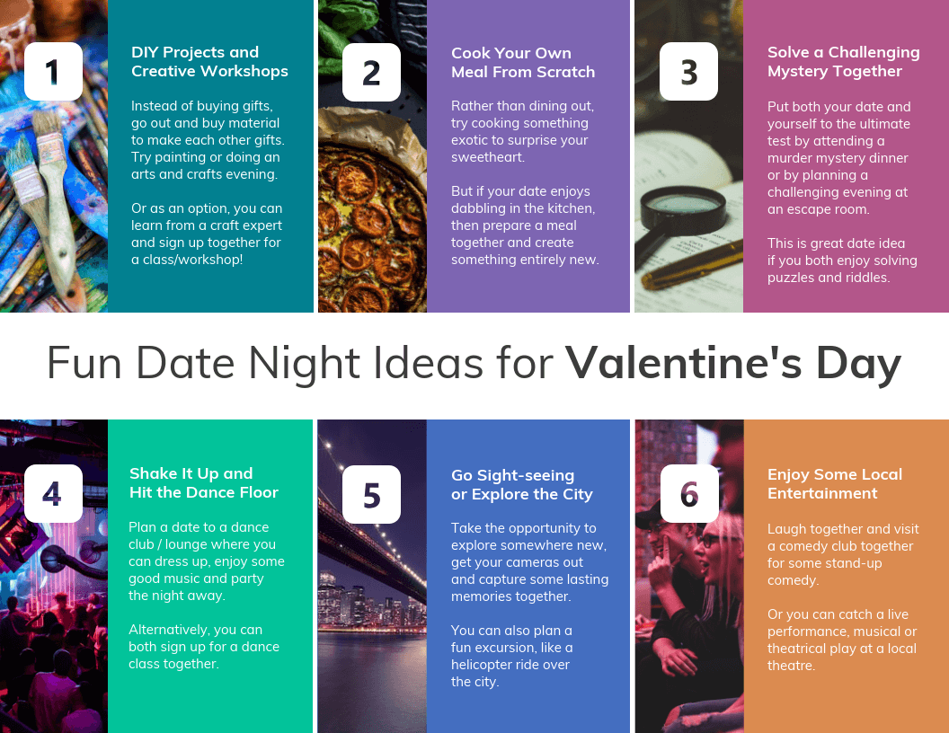 Fun Date Night Ideas for Valentine's Day Infographic Template Venngage