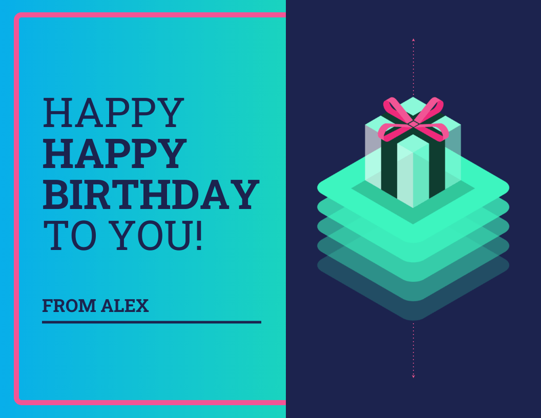 Birthday Gift Card Design