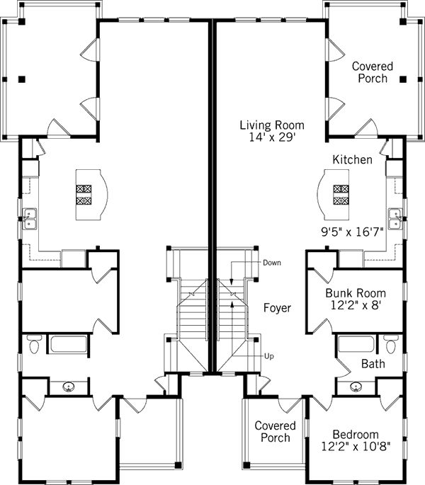 Dune Duplex Coastal Living Southern Living House Plans