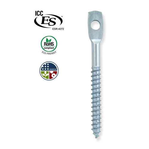3" Eye Lag Screw for Wood Surfaces [100] at TSW