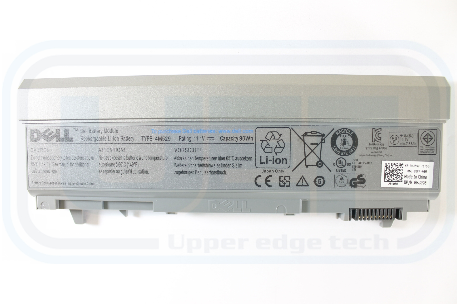 Dell Original OEM Genuine Latitude E6510 9 Cell Battery 4M529 HJ590 90 WHr