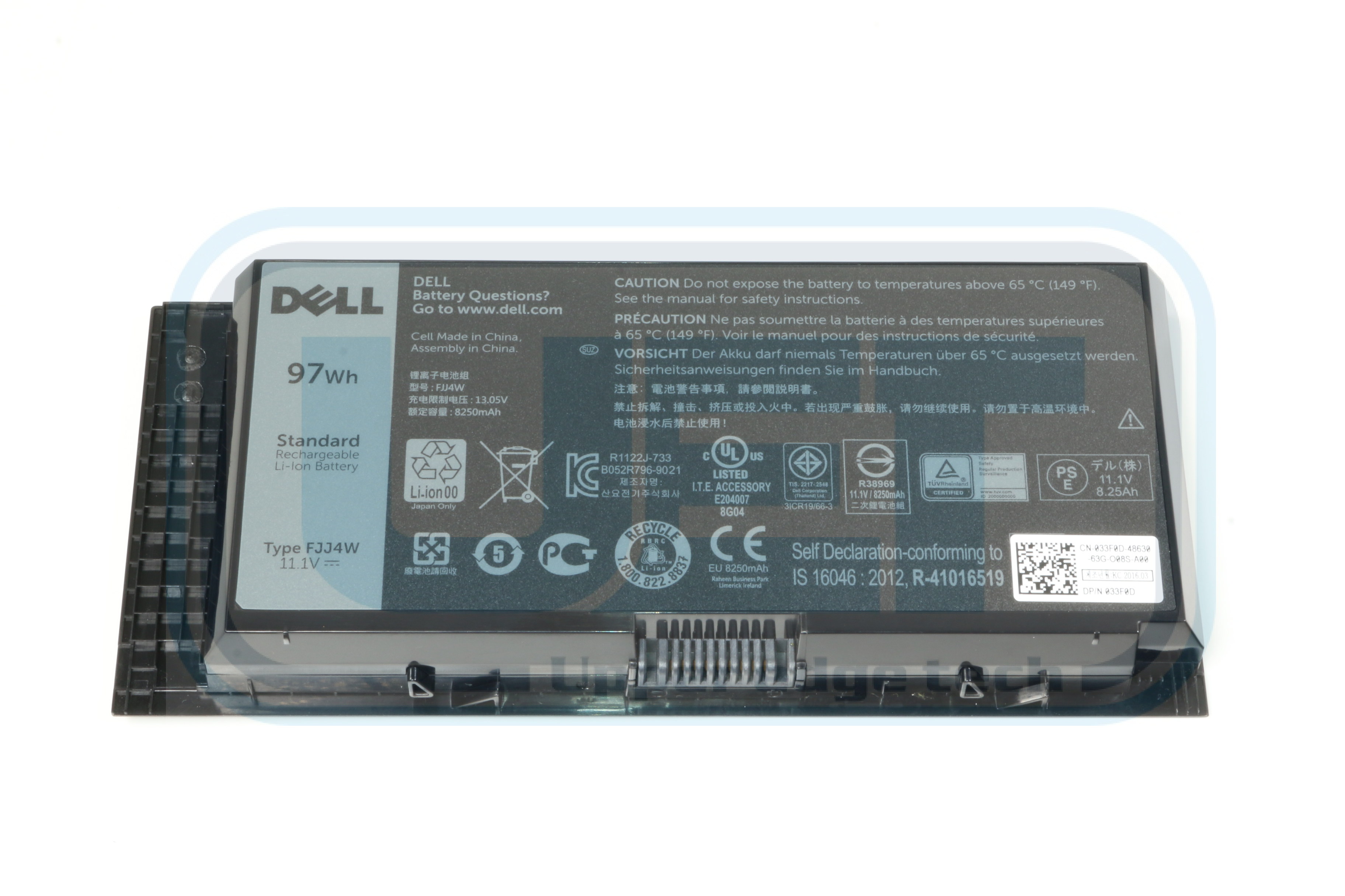 Dell OEM Genuine Battery 33F0D FJJ4W 9 Cell 97 WHr 8250 Precision M6800