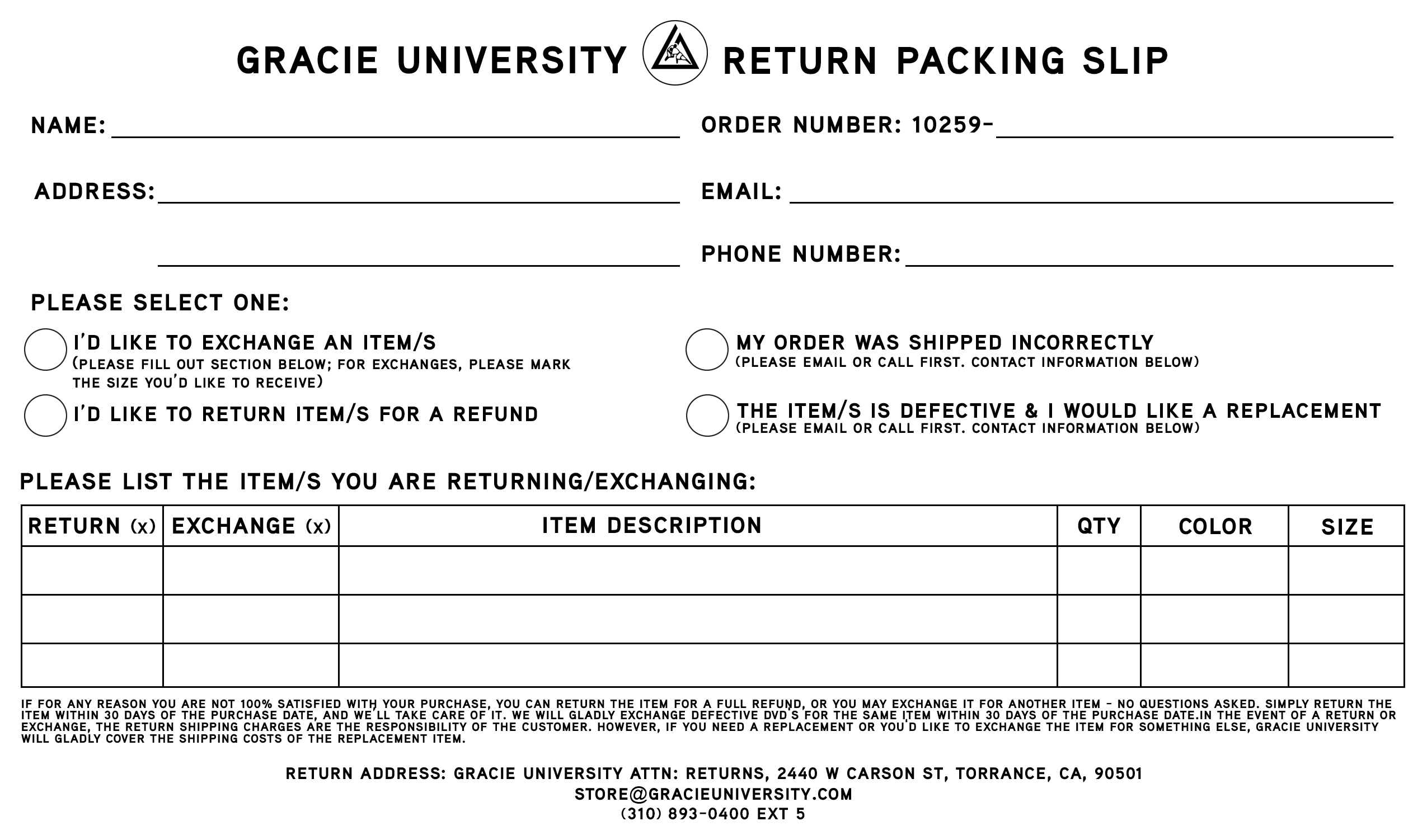 does Package Returns Program via Fedex ground have.