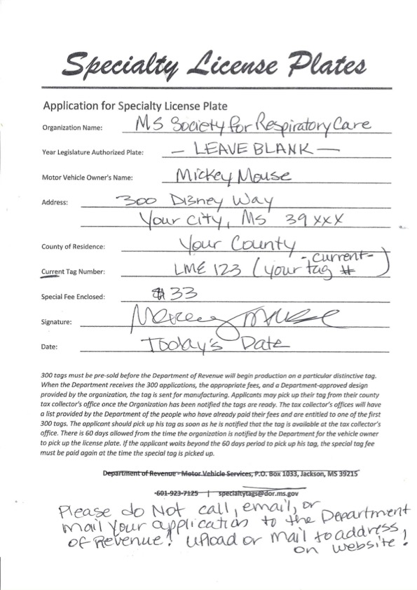 Mississippi RT Car Tag