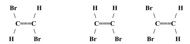 There Are 3 Different Possible Structures (Known As Isomers) For A Dibromoethene Molecule, C2H2Br2. One Of Them Has No Net Dipole Moment, But The... - Enotes.com