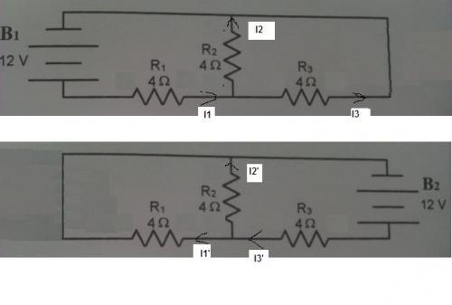 How do I use the superposition theorem to determine the resistor
