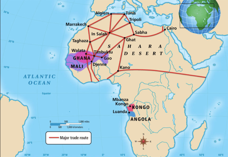 Who were the major trade partners of the West African kingdoms