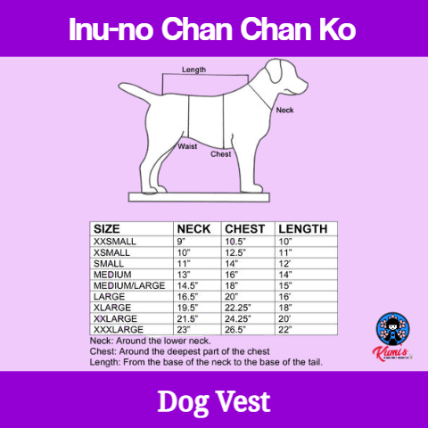 Dog Vest Size Chart | Youzign