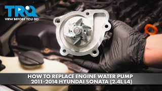 How to Replace Engine Water Pump 2011-2014 Hyundai Sonata 24L L4 | 1A Auto