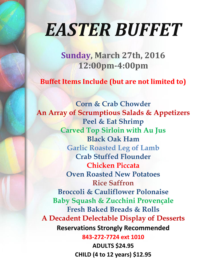 Easter Buffet Near North Myrtle Beach
