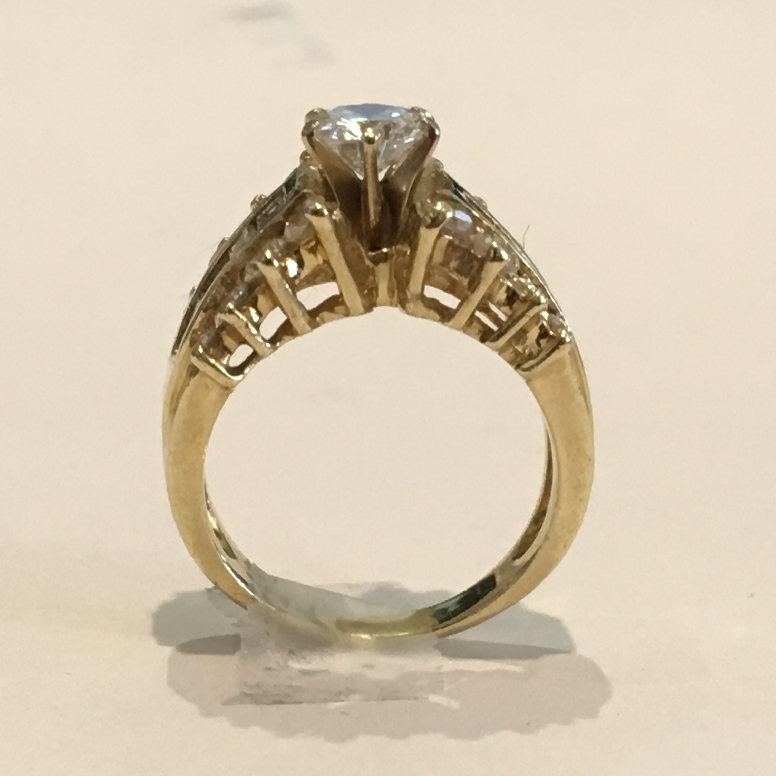 14k Yellow Gold Diamond Ring 1.60 ct TDW GH Color SI1 Clarity Size 4.5 eBay