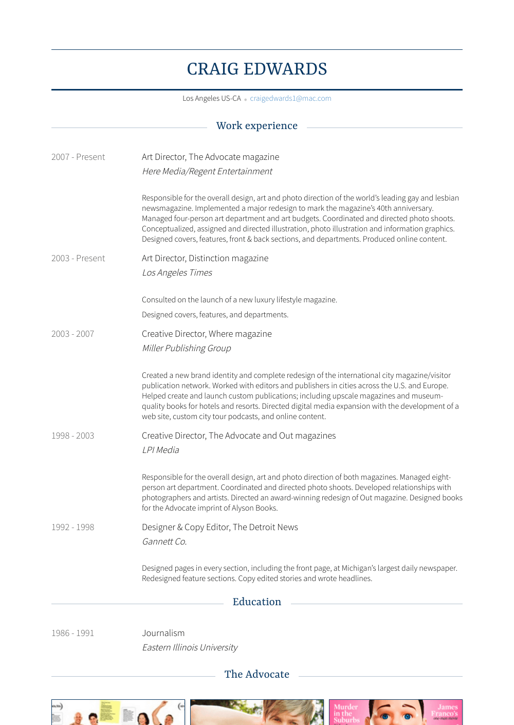 Advocate Resume Samples and Templates VisualCV
