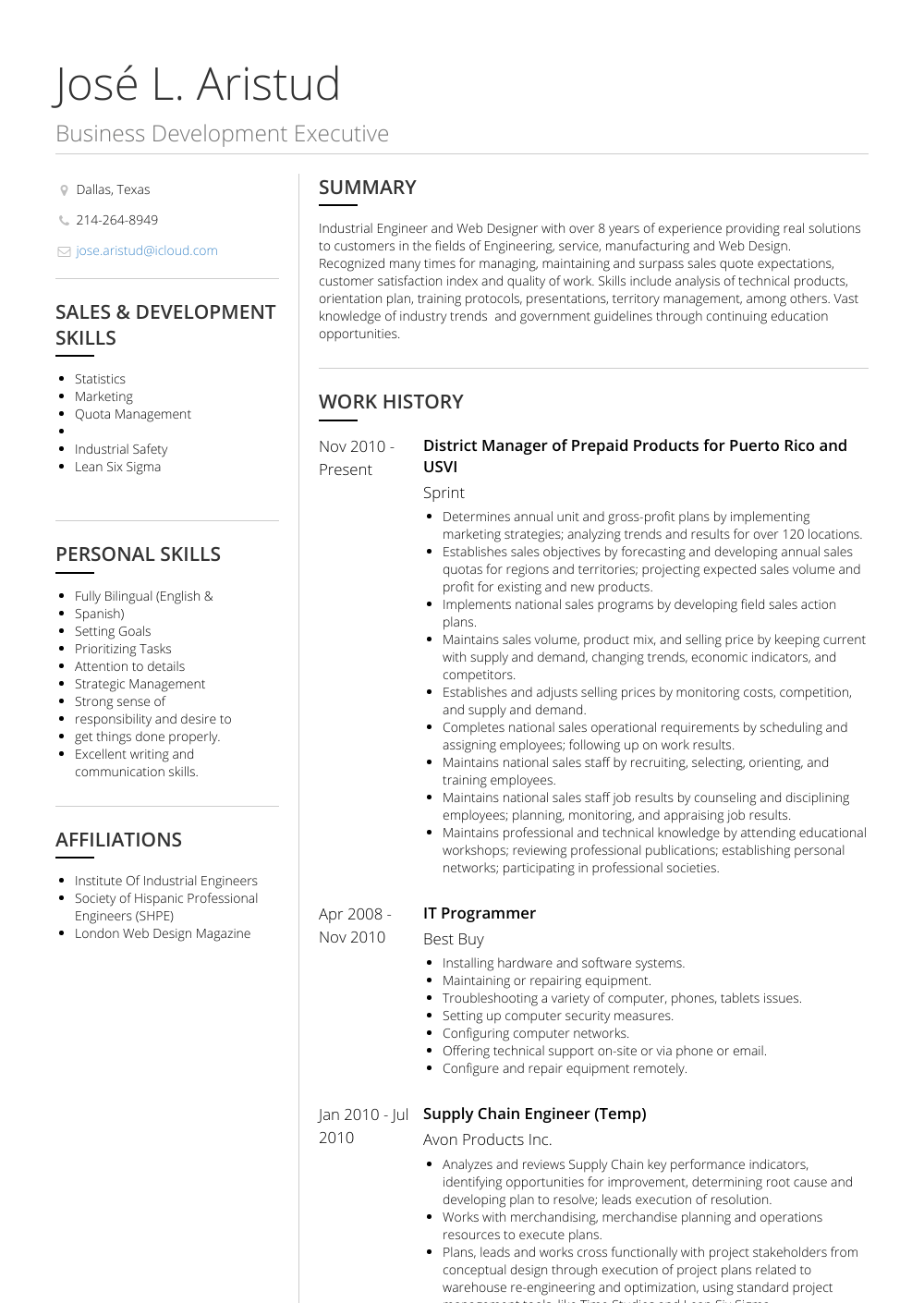 District Manager Resume Samples and Templates VisualCV