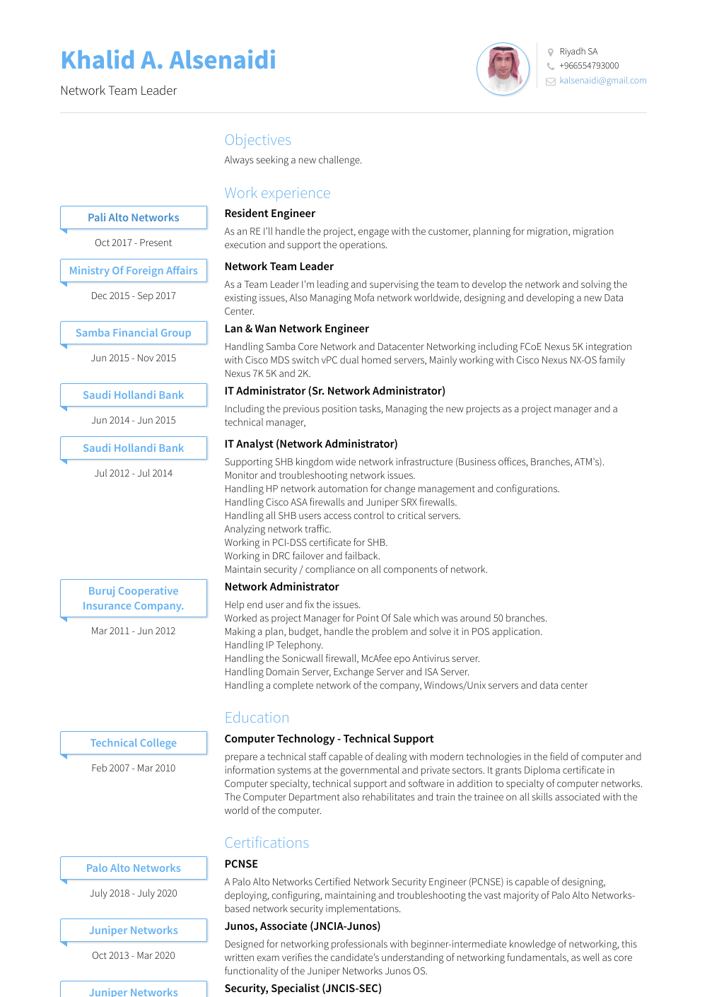 Network Administrator Resume Sample & Template
