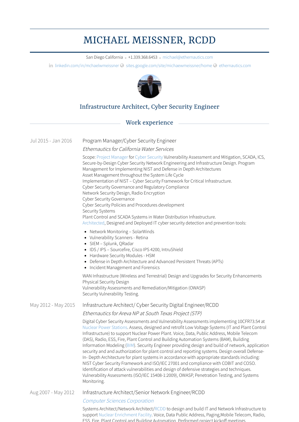 Senior Network Engineer Resume Samples and Templates VisualCV
