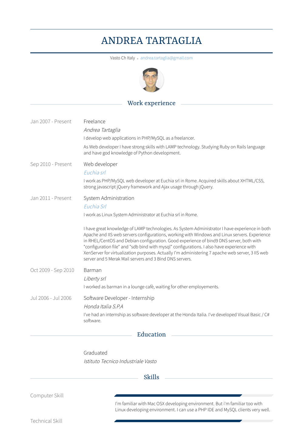 System Admin Resume Samples and Templates VisualCV