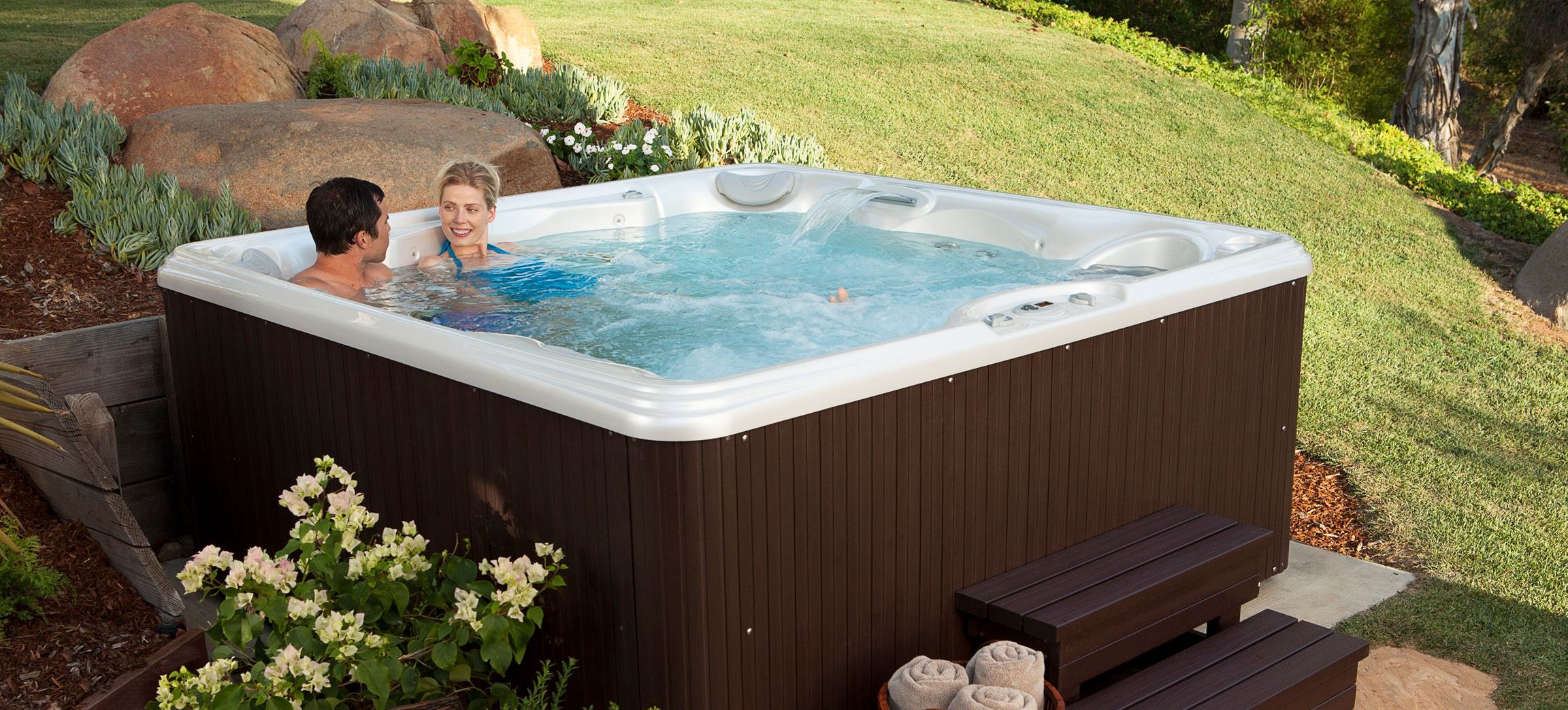 In the Mood to Save? New Vs. Used Hot Tubs Backyard Oasis