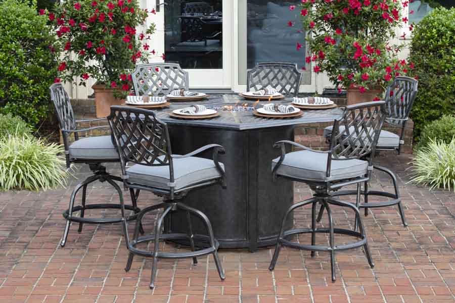 Madison Counter Fire Table Set Islander Pools and Spas