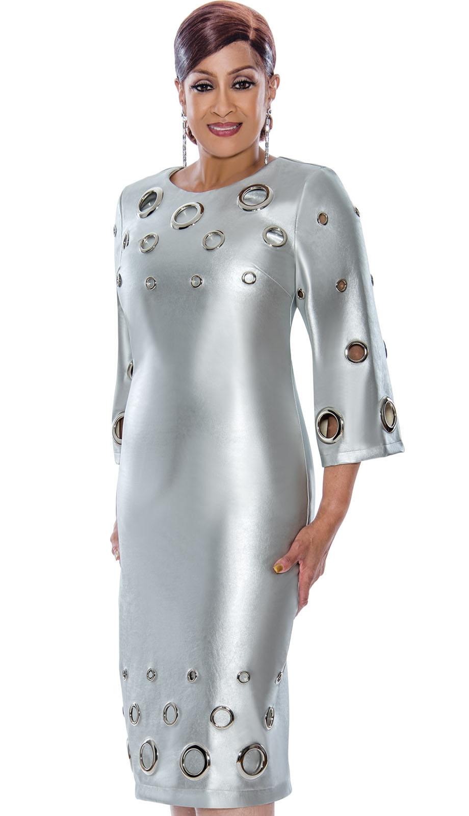 Ladies Church Dress 4951SLVCO Dorinda Clark Cole