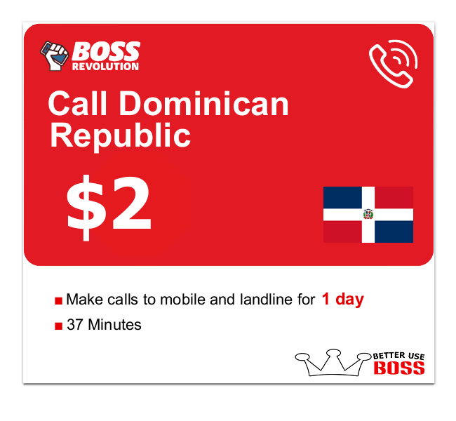 2 Call Dominican Republic Plan for 37 minutes Cheap Calls