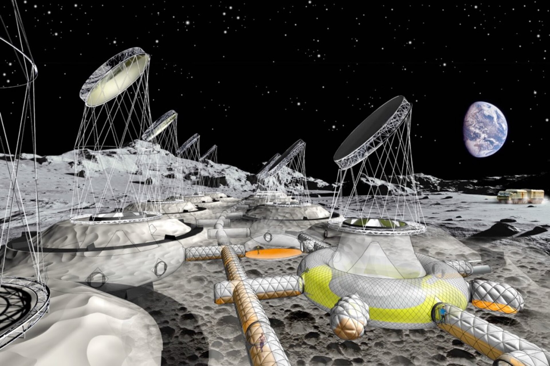 The First Human Habitation on the Moon Could be a Bouncy Castle