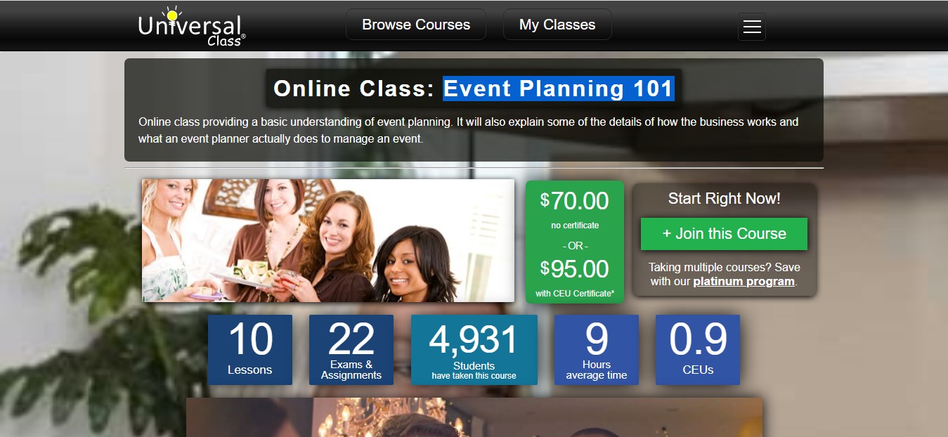 The 12 Best Online Courses To Take For Event Planning [2023] Starter