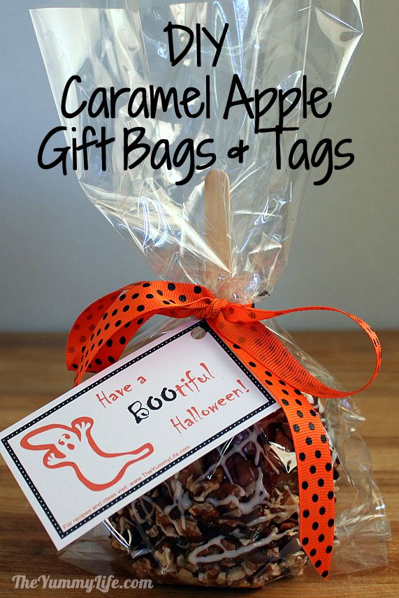 Make Caramel Apple Gift Bags & Tags