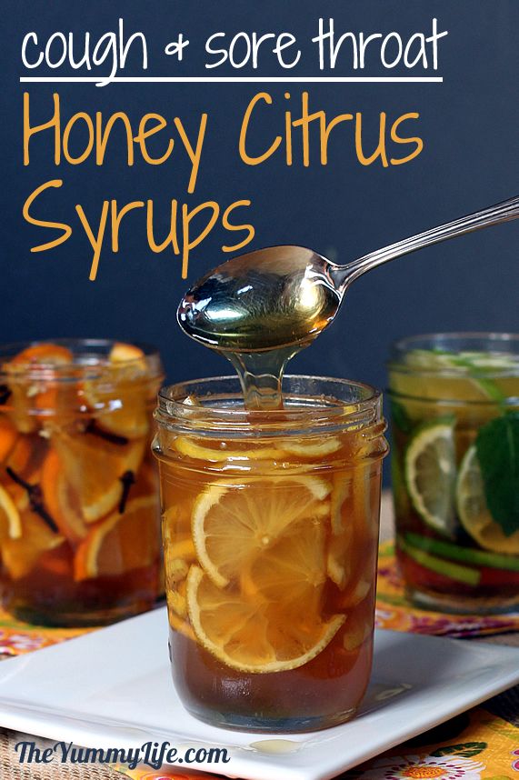 Natural Honey Citrus Syrups for Coughs & Sore Throats
