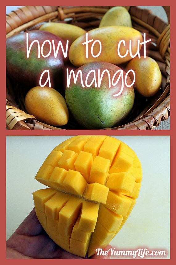 How to Peel and Cut A Mango into Cubes & Slices
