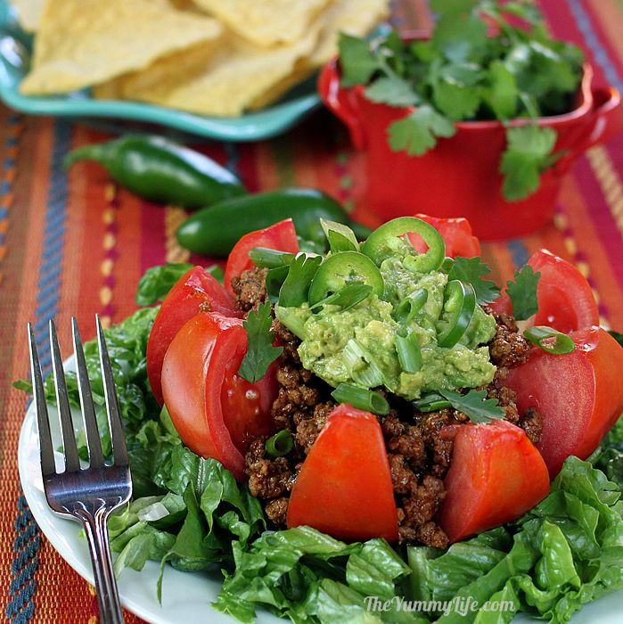Healthy Tomato Taco Salad