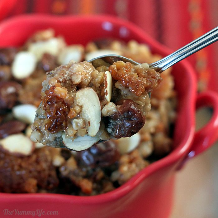 Overnight, Slow Cooker, Cherry Almond SteelCut Oatmeal