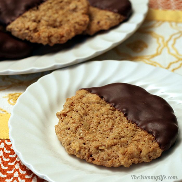 Chocolate Dipped Oatmeal Cookie Recipe