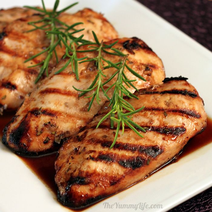 Grilled Chicken with Raspberry Rosemary Marinade
